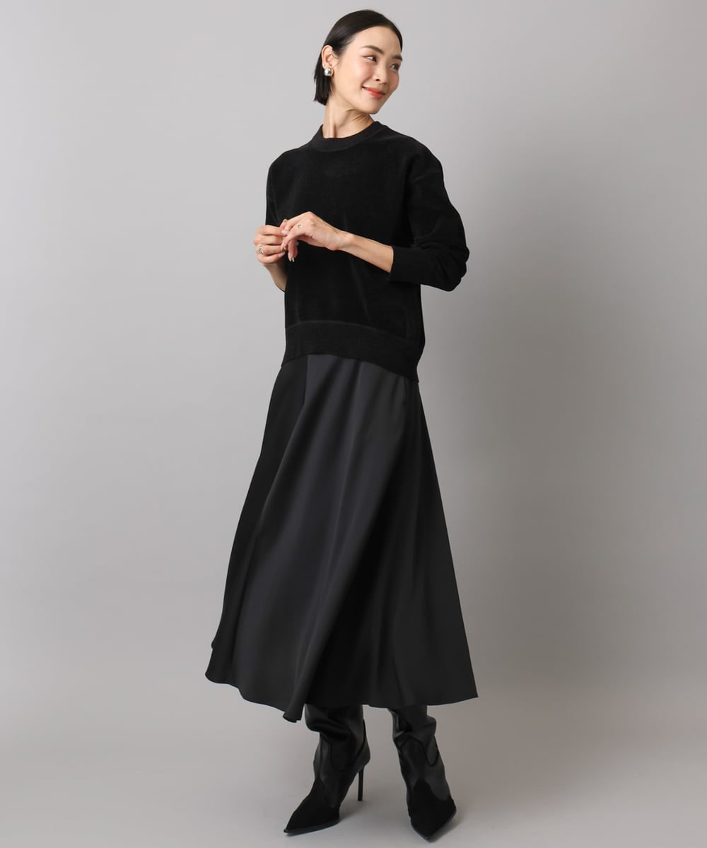 FMHAD43240 MICHEL KLEIN(ミッシェルクラン) サテンマーメードスカート オレンジ