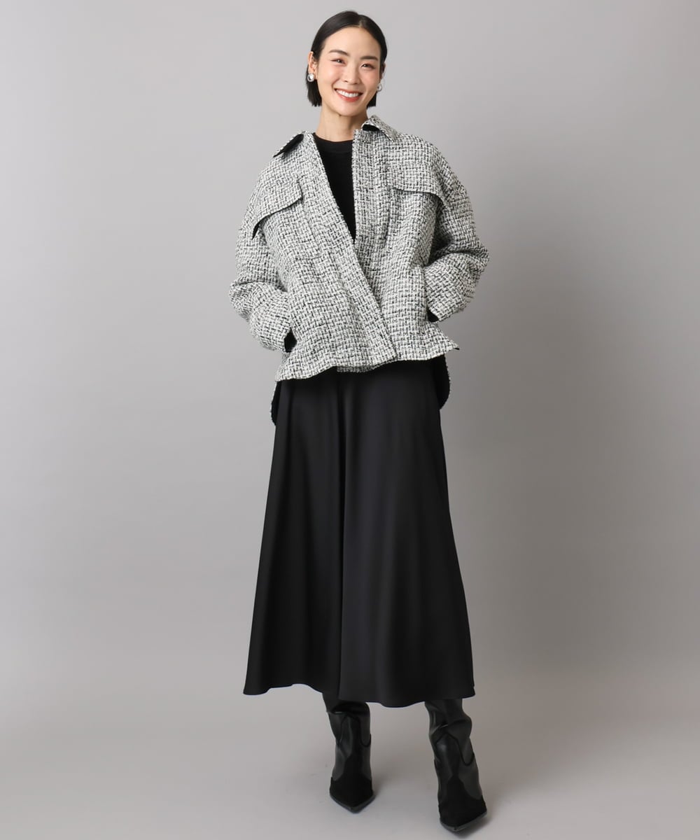 FMHAD43240 MICHEL KLEIN(ミッシェルクラン) サテンマーメードスカート オレンジ