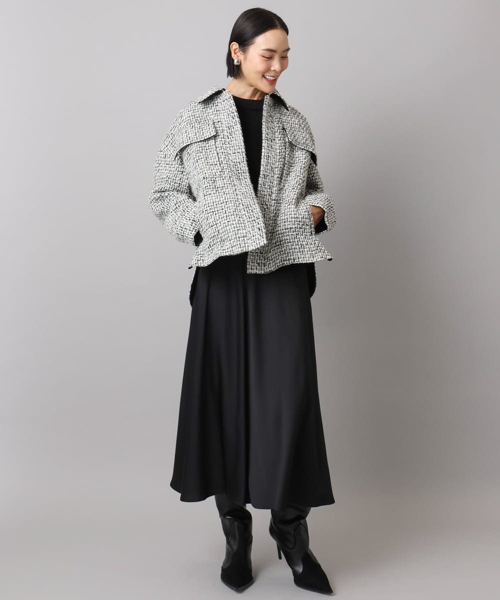 FMHAD43240 MICHEL KLEIN(ミッシェルクラン) サテンマーメードスカート オレンジ