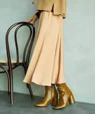 FMHAD43240 MICHEL KLEIN(ミッシェルクラン) サテンマーメードスカート オレンジ