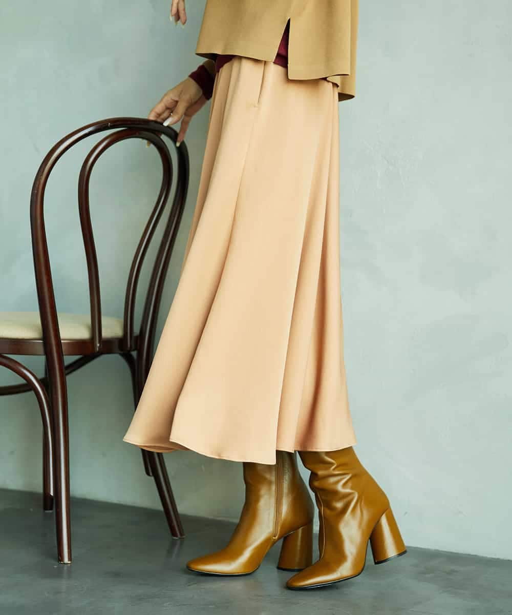 FMHAD43240 MICHEL KLEIN(ミッシェルクラン) サテンマーメードスカート オレンジ