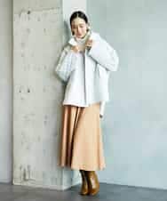 FMHAD43240 MICHEL KLEIN(ミッシェルクラン) サテンマーメードスカート オレンジ