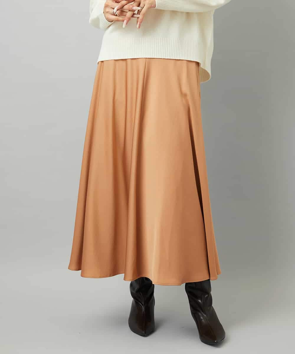 FMHAD43240 MICHEL KLEIN(ミッシェルクラン) サテンマーメードスカート オレンジ