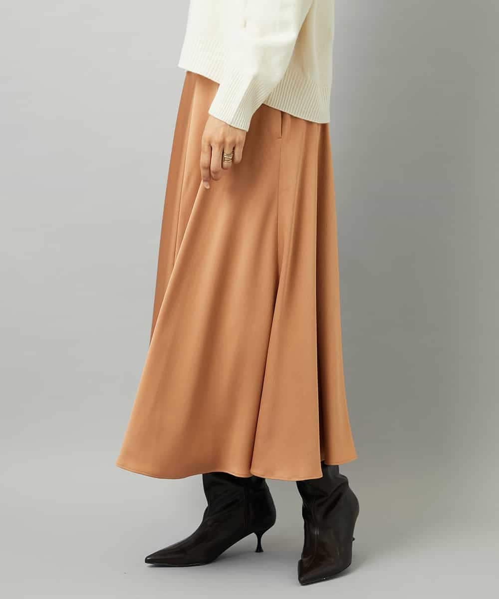 FMHAD43240 MICHEL KLEIN(ミッシェルクラン) サテンマーメードスカート オレンジ