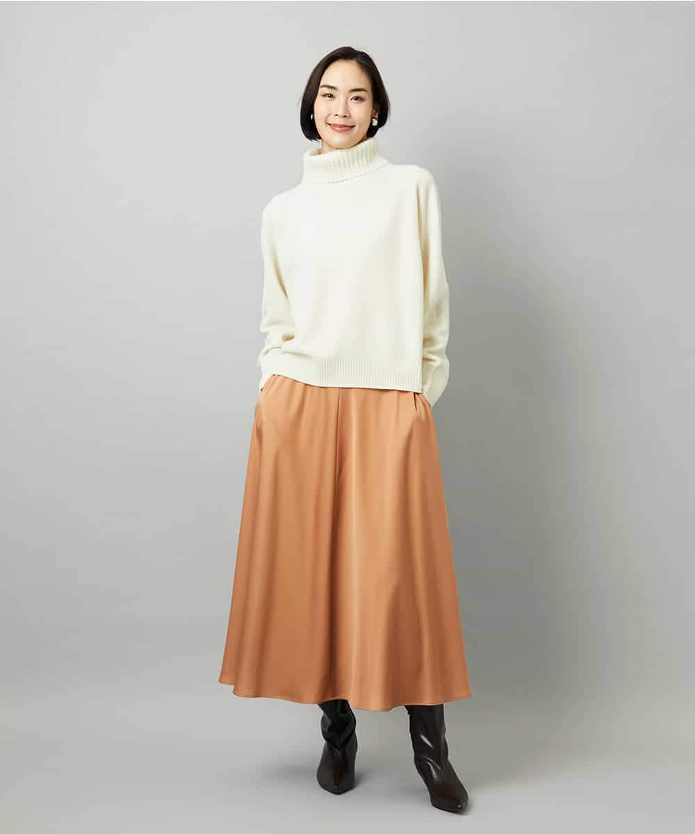 FMHAD43240 MICHEL KLEIN(ミッシェルクラン) サテンマーメードスカート オレンジ