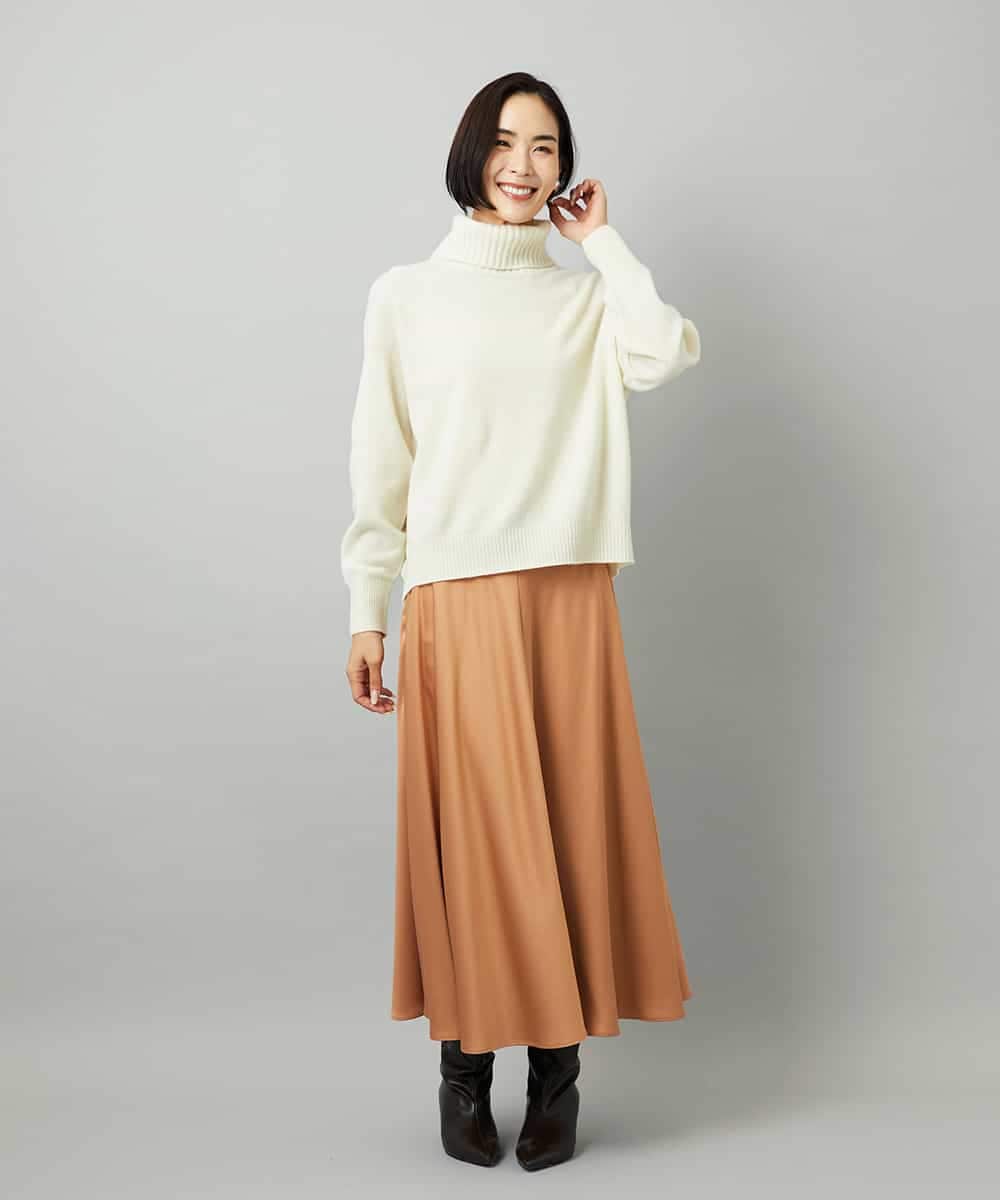 FMHAD43240 MICHEL KLEIN(ミッシェルクラン) サテンマーメードスカート オレンジ