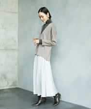 FMHAD43240 MICHEL KLEIN(ミッシェルクラン) サテンマーメードスカート オレンジ