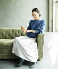 FMHAD43240 MICHEL KLEIN(ミッシェルクラン) サテンマーメードスカート オレンジ