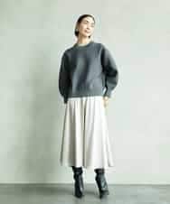 FMHAD43240 MICHEL KLEIN(ミッシェルクラン) サテンマーメードスカート オレンジ