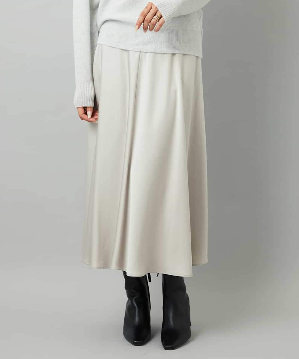 FMHAD43240 MICHEL KLEIN(ミッシェルクラン) サテンマーメードスカート オレンジ