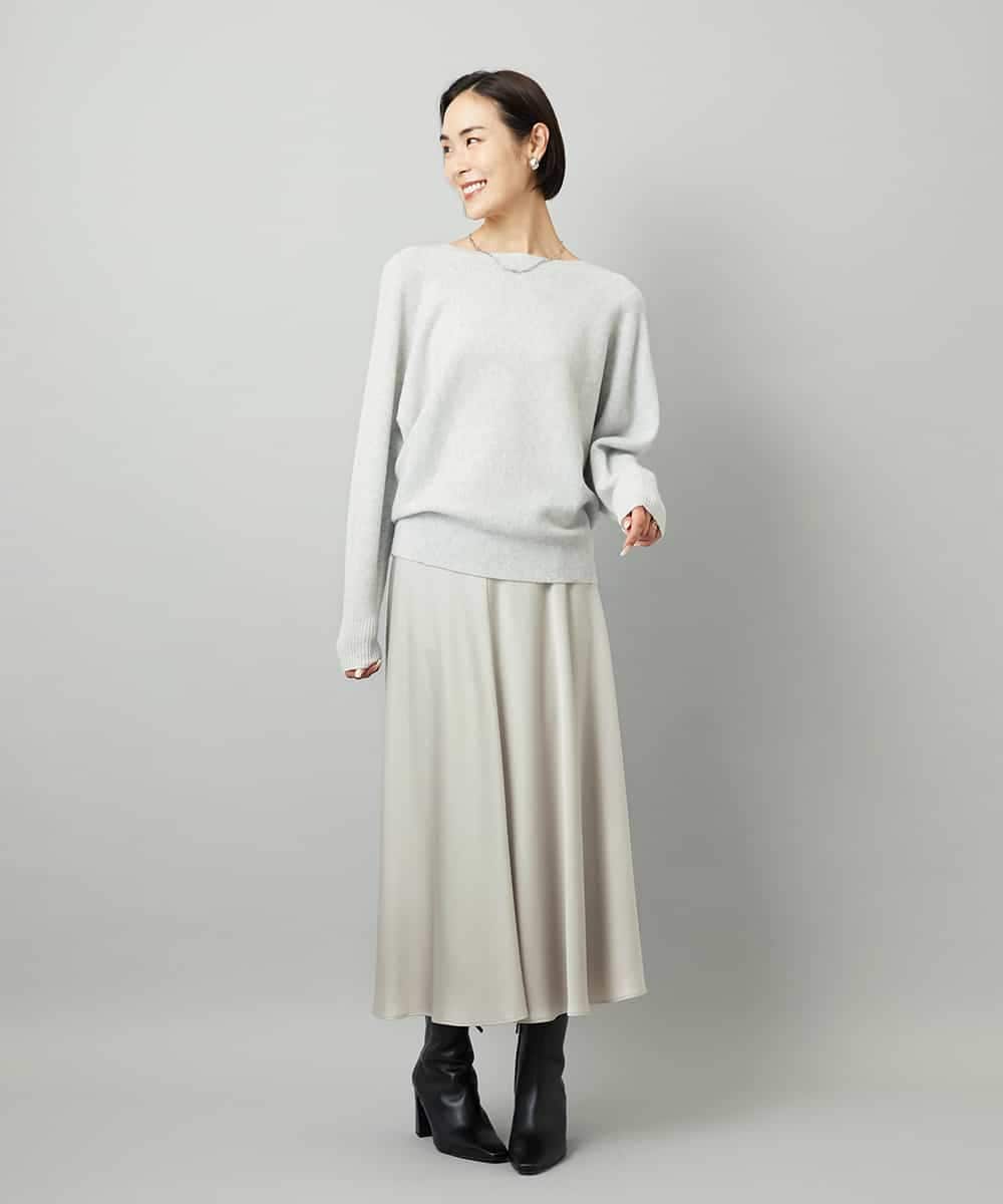 FMHAD43240 MICHEL KLEIN(ミッシェルクラン) サテンマーメードスカート オレンジ