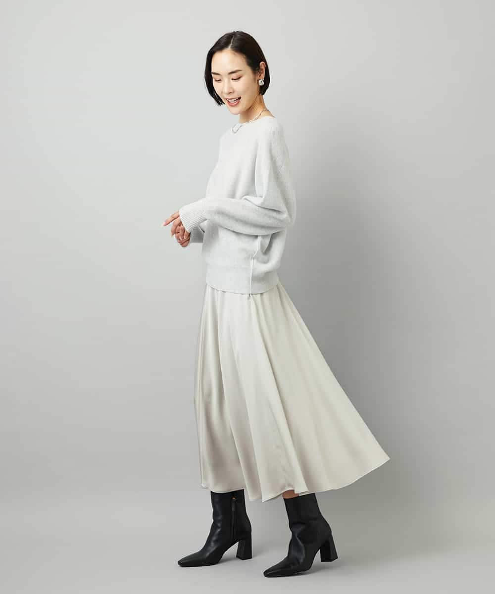 FMHAD43240 MICHEL KLEIN(ミッシェルクラン) サテンマーメードスカート オレンジ