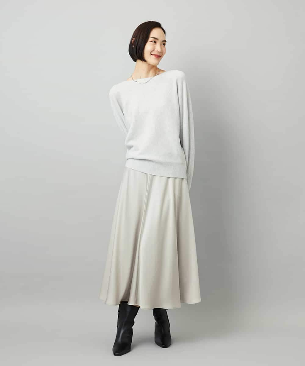 FMHAD43240 MICHEL KLEIN(ミッシェルクラン) サテンマーメードスカート オレンジ