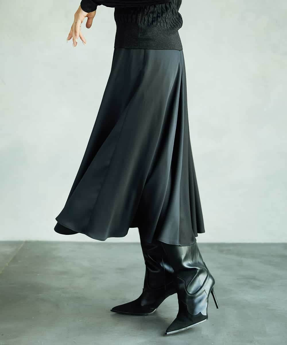 FMHAD43240 MICHEL KLEIN(ミッシェルクラン) サテンマーメードスカート オレンジ