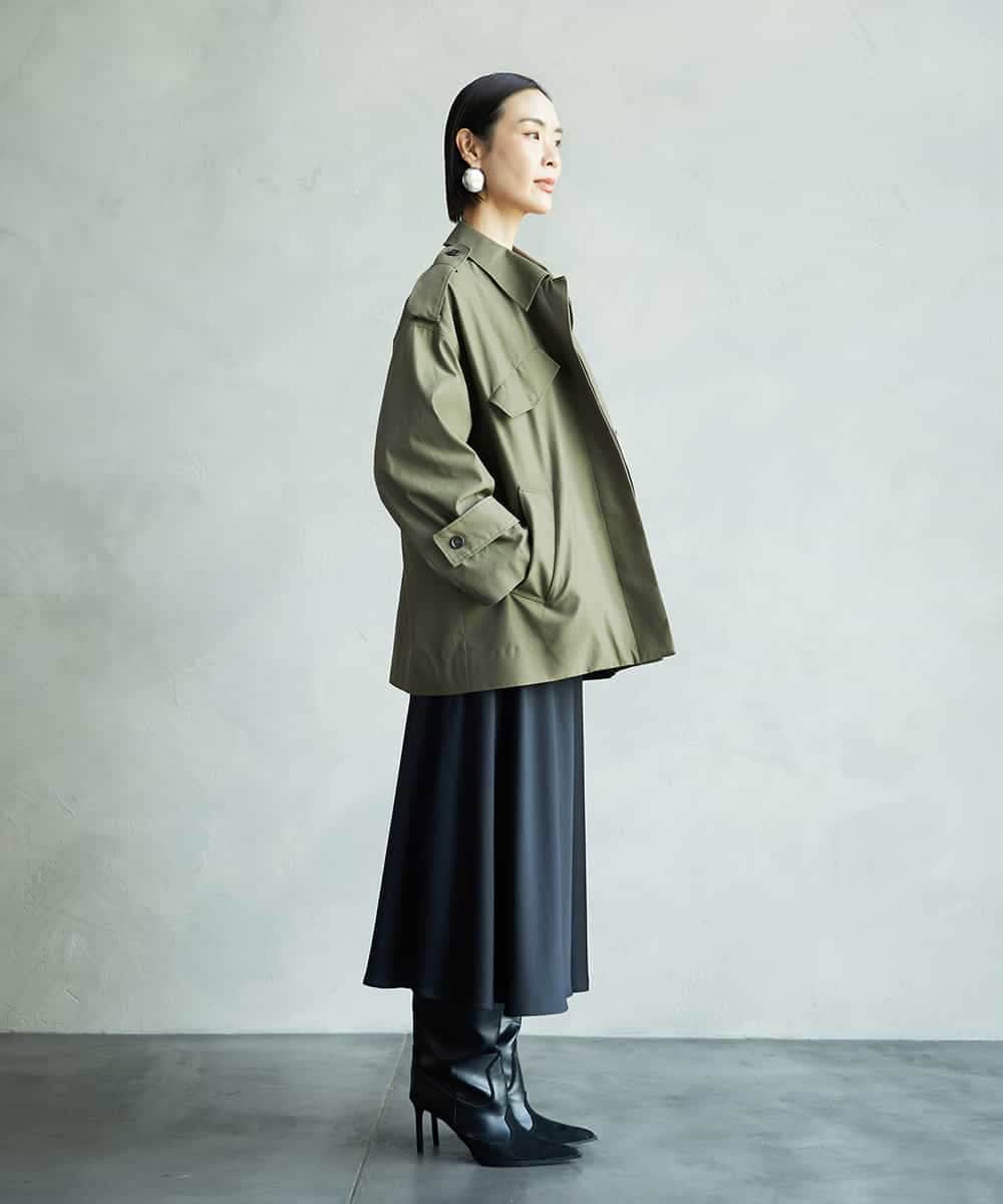 FMHAD43240 MICHEL KLEIN(ミッシェルクラン) サテンマーメードスカート オレンジ