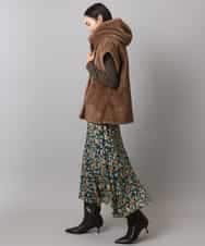 FMHAD50330 MICHEL KLEIN(ミッシェルクラン) ヴィンテージフラワースカート グリーン