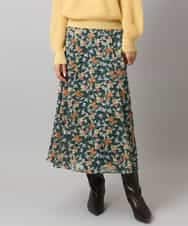 FMHAD50330 MICHEL KLEIN(ミッシェルクラン) ヴィンテージフラワースカート グリーン