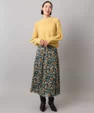 FMHAD50330 MICHEL KLEIN(ミッシェルクラン) ヴィンテージフラワースカート グリーン