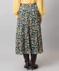 FMHAD50330 MICHEL KLEIN(ミッシェルクラン) ヴィンテージフラワースカート グリーン