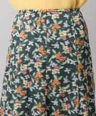 FMHAD50330 MICHEL KLEIN(ミッシェルクラン) ヴィンテージフラワースカート グリーン