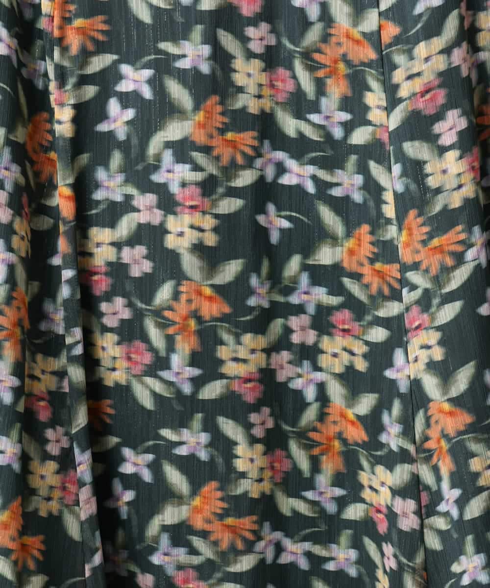 FMHAD50330 MICHEL KLEIN(ミッシェルクラン) ヴィンテージフラワースカート グリーン