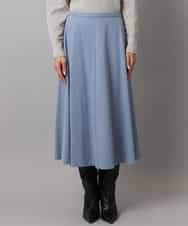 FMHAD51270 MICHEL KLEIN(ミッシェルクラン) ヴィンテージツイルフレアースカート ライトブルー