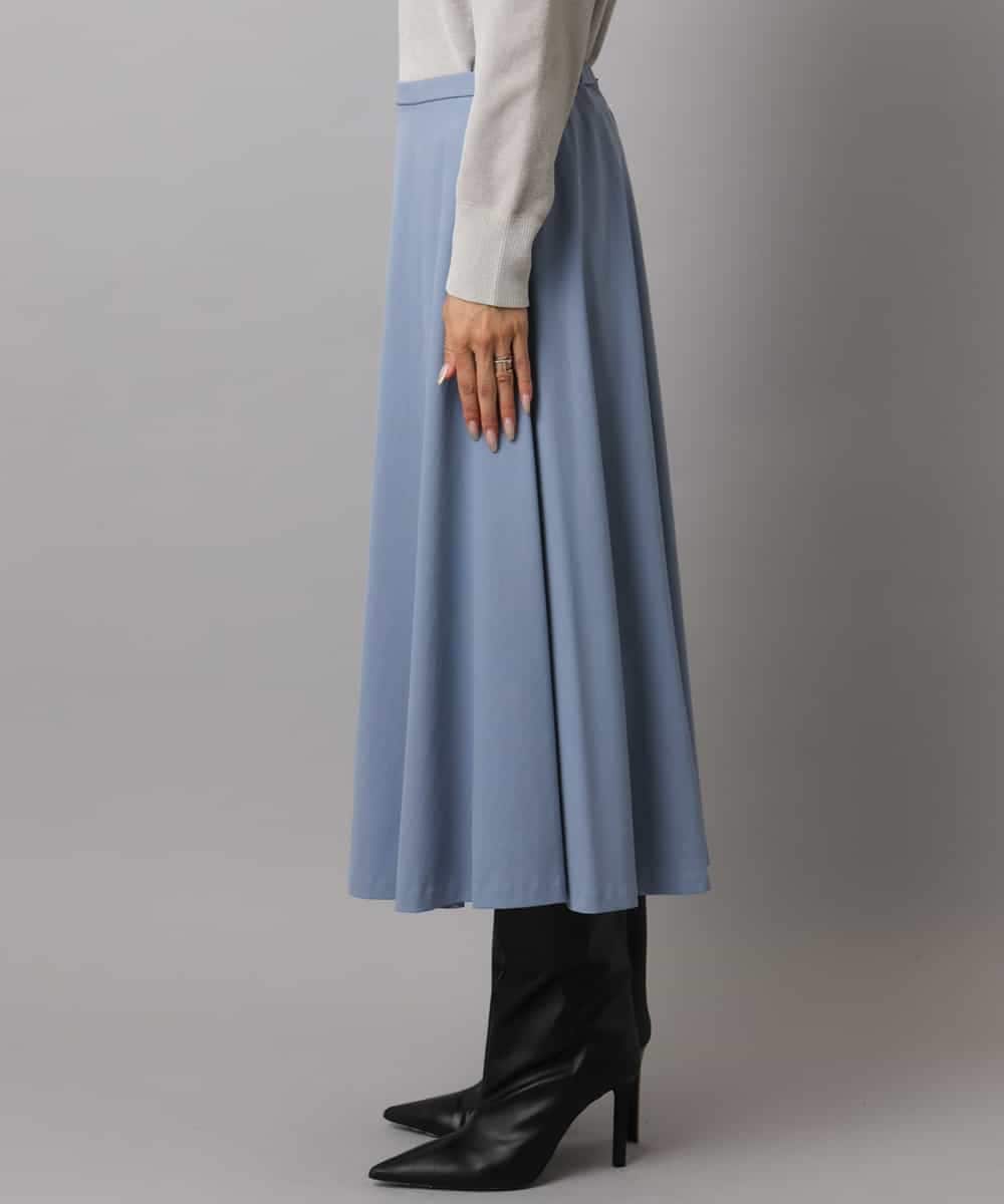FMHAD51270 MICHEL KLEIN(ミッシェルクラン) ヴィンテージツイルフレアースカート ライトブルー