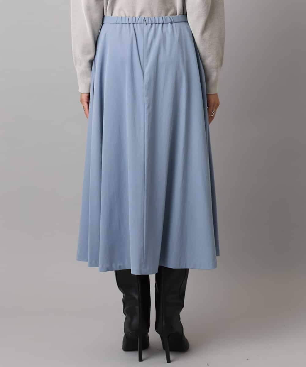 FMHAD51270 MICHEL KLEIN(ミッシェルクラン) ヴィンテージツイルフレアースカート ライトブルー
