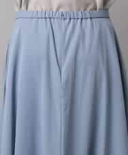 FMHAD51270 MICHEL KLEIN(ミッシェルクラン) ヴィンテージツイルフレアースカート ライトブルー