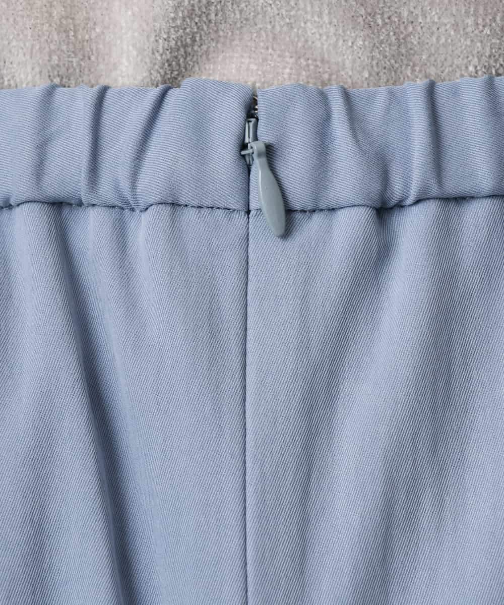 FMHAD51270 MICHEL KLEIN(ミッシェルクラン) ヴィンテージツイルフレアースカート ライトブルー