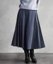 FMHAD51270 MICHEL KLEIN(ミッシェルクラン) ヴィンテージツイルフレアースカート ダークグレー