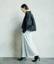 FMHAD60240 MICHEL KLEIN(ミッシェルクラン) [セットアップ対応]ラメ裏毛ナロースカート ライトグレー