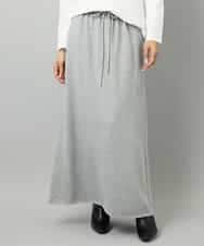 FMHAD60240 MICHEL KLEIN(ミッシェルクラン) [セットアップ対応]ラメ裏毛ナロースカート ライトグレー