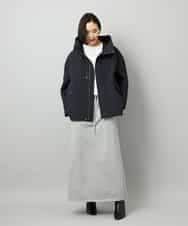 FMHAD60240 MICHEL KLEIN(ミッシェルクラン) [セットアップ対応]ラメ裏毛ナロースカート ライトグレー