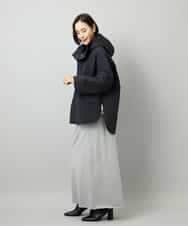 FMHAD60240 MICHEL KLEIN(ミッシェルクラン) [セットアップ対応]ラメ裏毛ナロースカート ライトグレー