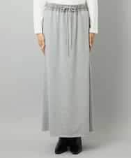 FMHAD60240 MICHEL KLEIN(ミッシェルクラン) [セットアップ対応]ラメ裏毛ナロースカート ライトグレー