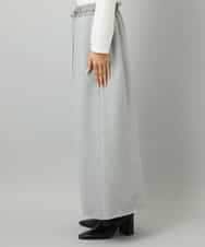 FMHAD60240 MICHEL KLEIN(ミッシェルクラン) [セットアップ対応]ラメ裏毛ナロースカート ライトグレー