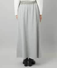 FMHAD60240 MICHEL KLEIN(ミッシェルクラン) [セットアップ対応]ラメ裏毛ナロースカート ライトグレー