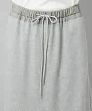 FMHAD60240 MICHEL KLEIN(ミッシェルクラン) [セットアップ対応]ラメ裏毛ナロースカート ライトグレー