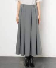 FMHAG01270 MICHEL KLEIN(ミッシェルクラン) ウーリータックフレアスカート グレー