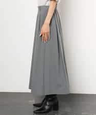 FMHAG01270 MICHEL KLEIN(ミッシェルクラン) ウーリータックフレアスカート グレー