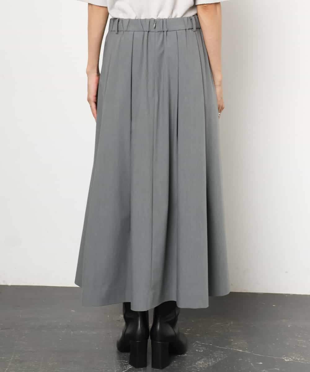 FMHAG01270 MICHEL KLEIN(ミッシェルクラン) ウーリータックフレアスカート グレー