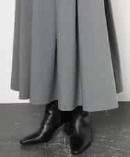 FMHAG01270 MICHEL KLEIN(ミッシェルクラン) ウーリータックフレアスカート グレー
