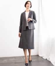FMHAG03230 MICHEL KLEIN(ミッシェルクラン) [セットアップ対応]ストレッチタイトスカート グレー