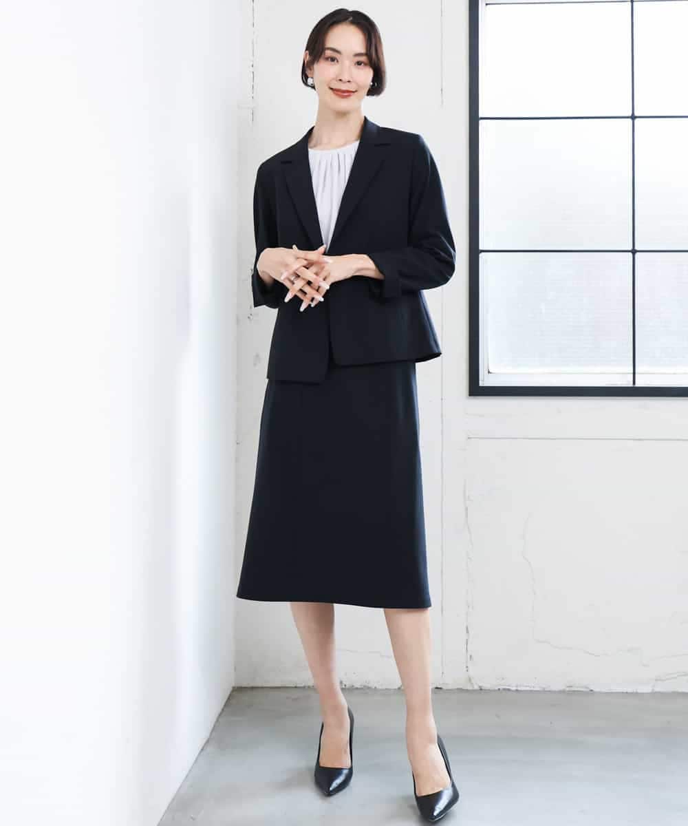 FMHAG03230 MICHEL KLEIN(ミッシェルクラン) [セットアップ対応]ストレッチタイトスカート グレー