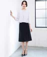 FMHAG03230 MICHEL KLEIN(ミッシェルクラン) [セットアップ対応]ストレッチタイトスカート グレー