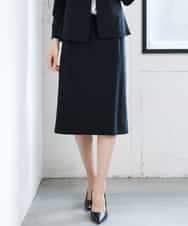 FMHAG03230 MICHEL KLEIN(ミッシェルクラン) [セットアップ対応]ストレッチタイトスカート ブラック
