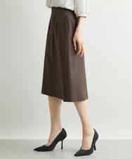 FMHAV15200 MICHEL KLEIN(ミッシェルクラン) [定番スーツ]トップサーモカルゼセミフレアスカート（機能素材） ダークネイビー(57)