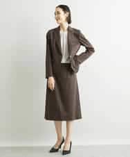 FMHAV15200 MICHEL KLEIN(ミッシェルクラン) [定番スーツ]トップサーモカルゼセミフレアスカート（機能素材） ダークネイビー(57)