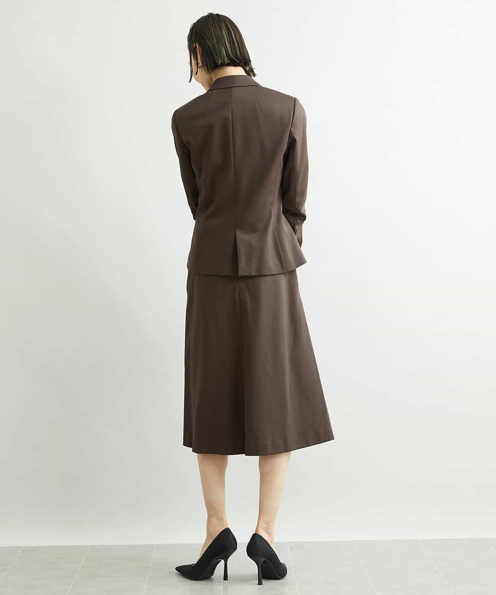 FMHAV15200 MICHEL KLEIN(ミッシェルクラン) [定番スーツ]トップサーモカルゼセミフレアスカート（機能素材） ダークネイビー(57)